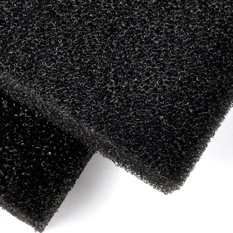 Espuma de filtración negra de 40cm x 30cm x 1cm, filtro bioquímico para acuario, almohadilla de esponja, espumadera, tanque de suministro de esponja de tiempo de uso largo