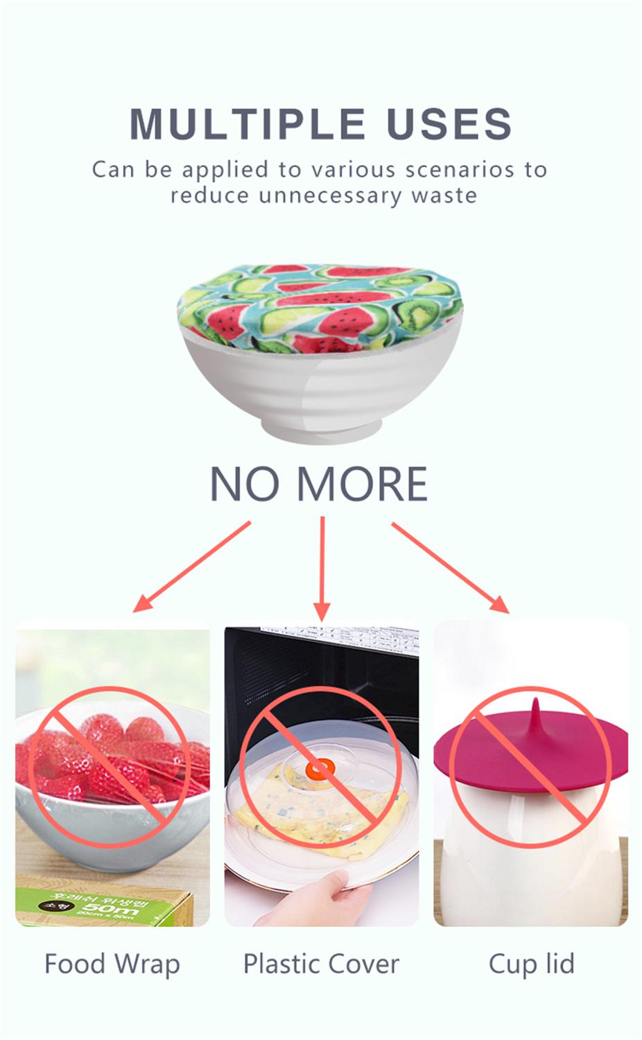 Couvercle de bol alimentaire, , 3 pièces, en tissu universel, pour ustensiles de cuisine, Pot, réutilisable, extensible, accessoires de cuisine