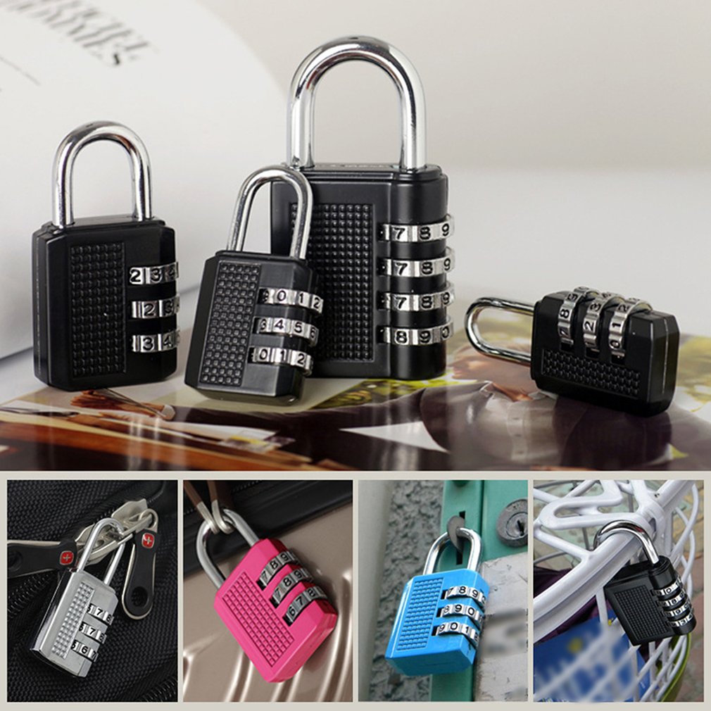 Combination Lock Home Security Padlock Weather Proof Padlock With 4-Digit Smooth Dial For School, Gym, Outdoor Shed Locker