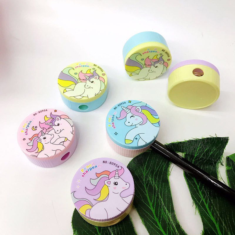 Taille-crayon licorne à trou unique, mignon, Kawaii, pour filles, , fournitures de papeterie coréenne pour la rentrée scolaire