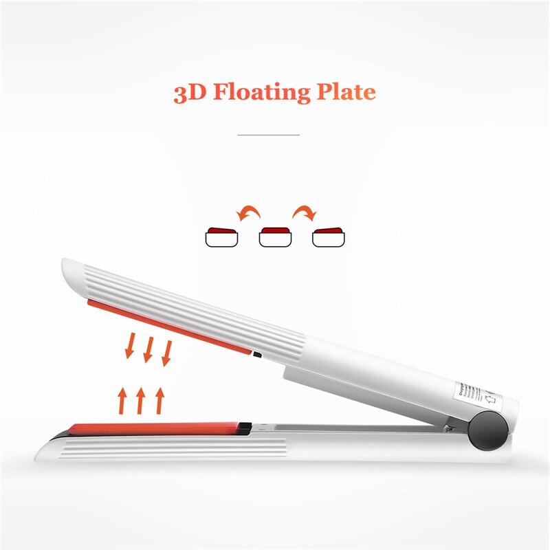 USB Rechargeable Hair Straightener Portable Cordless Hair Flat Iron Hair Straightening Curling Flat Iron Mini Hair Styling Tool