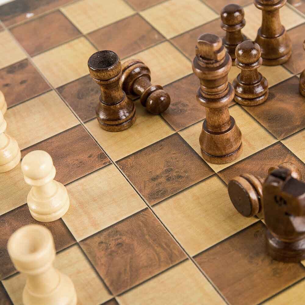 Jeu d'échecs en bois pliable, damier, jeu interactif Parent-enfant, maison, loisirs et divertissement en plein air