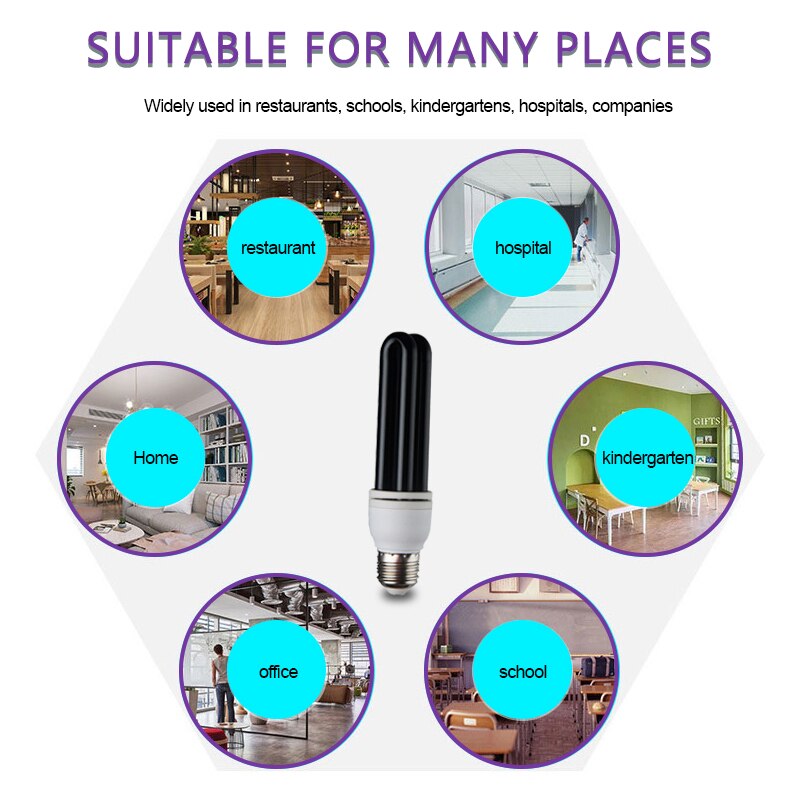 Ultraviolet UV Lamp 15W 20W Light Bulb Ultraviolet Fluorescent Light Bulb Spiral Enegy Saving Black Light Lamps Lighting