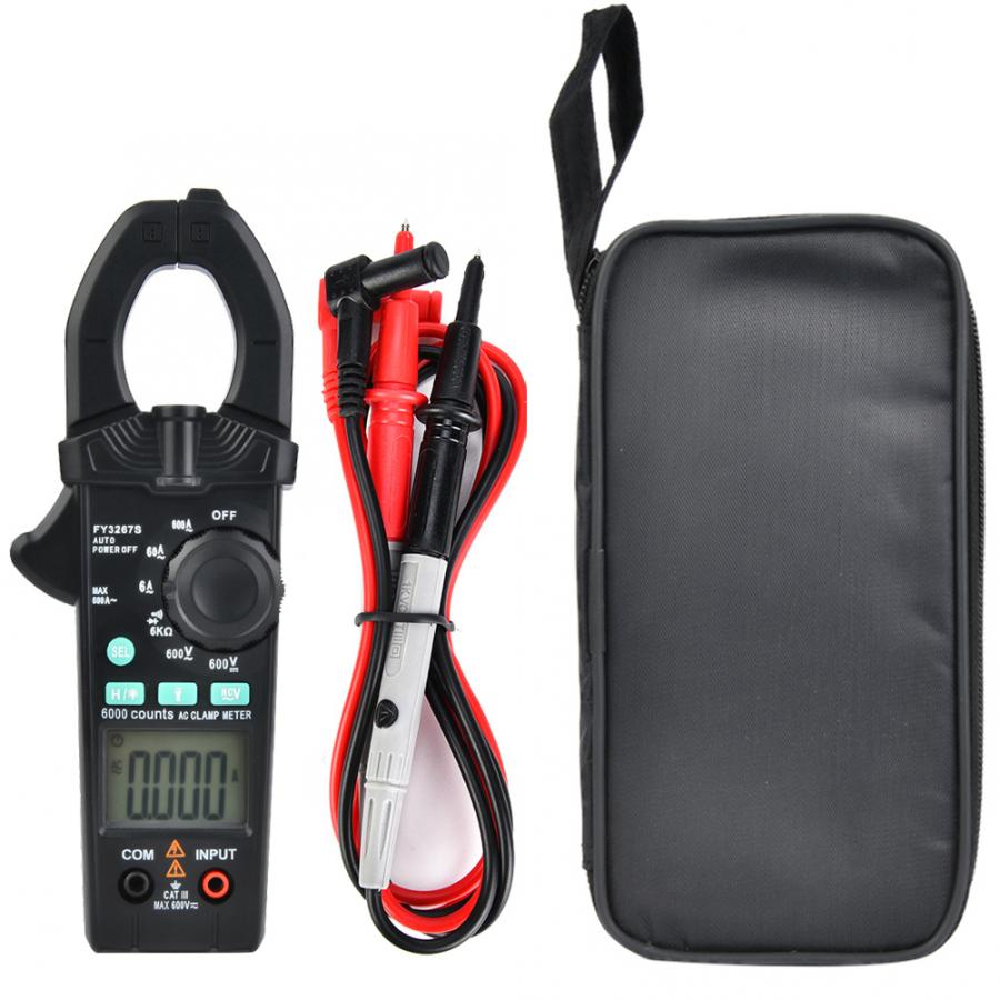 FY3267S Portable High Precision Digital Clamp Meter 6000 Count AC DC Current Clamp Meter Tester for Laboratories Factories