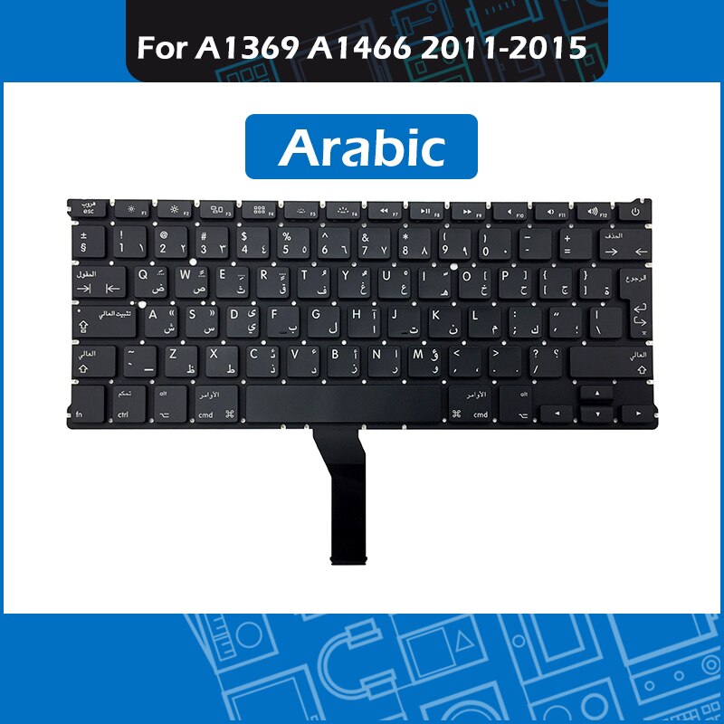 Laptop Replacement Keyboard KR Korean SE Swedish TH Thai Arabic Layout for Macbook Air 13" A1369 A1466 Keyboard Year