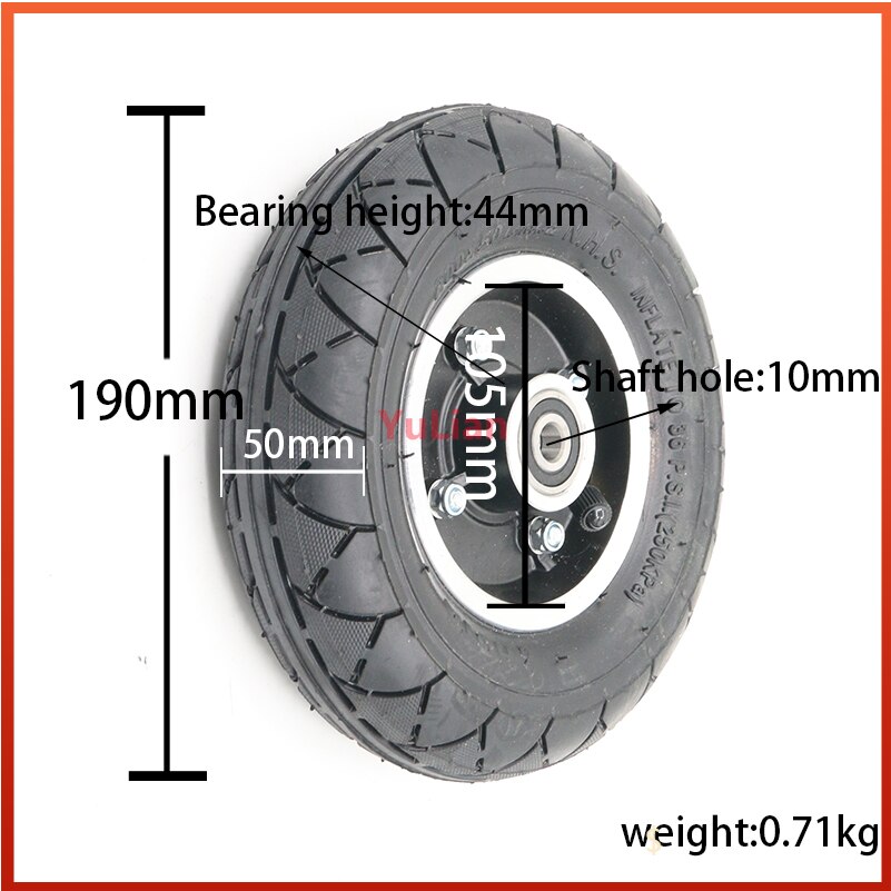 200X50 Front Wheel for Electric Scooter Balancing Car 8 Inch 8x2 Inflatable Tire Wheels