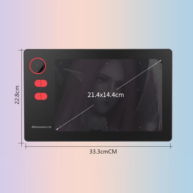 10moons G20 Graphics Drawing Tablet - 8192 Pressure Levels - USB Interface - Large Active Area - for Android Phone