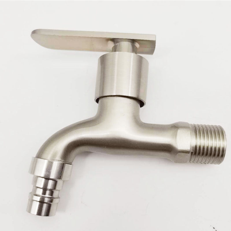G1/2'' Washing Machine Tub Tap 304 Stainless Steel Brushed Clod Water Faucet Wall Mount Outdoor Garden Faucet