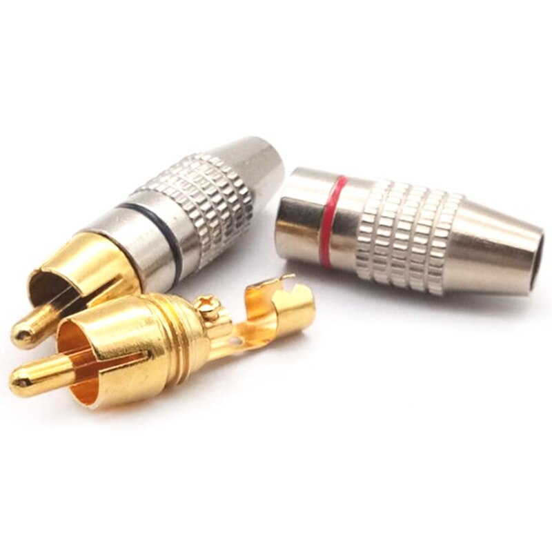 RCA Stecker o Video Locking Stecker Gold Überzogen-30 Pcs