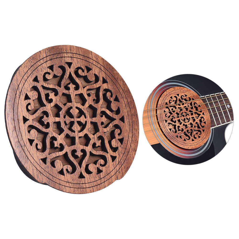 Gitarre Holz Schallloch Klang See Abdeckung Block Rückmeldung Puffer Mahagoni Holz für EQ Akustische Volk Gitarren gitarre zubehör: Stil 4
