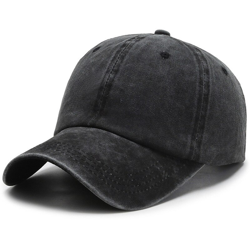 Baseball-lippis miesten snapback-lippis naisille yksiväriset lippalakit vintage-puuvillalippikset miehille luuurheilulippikset: Musta