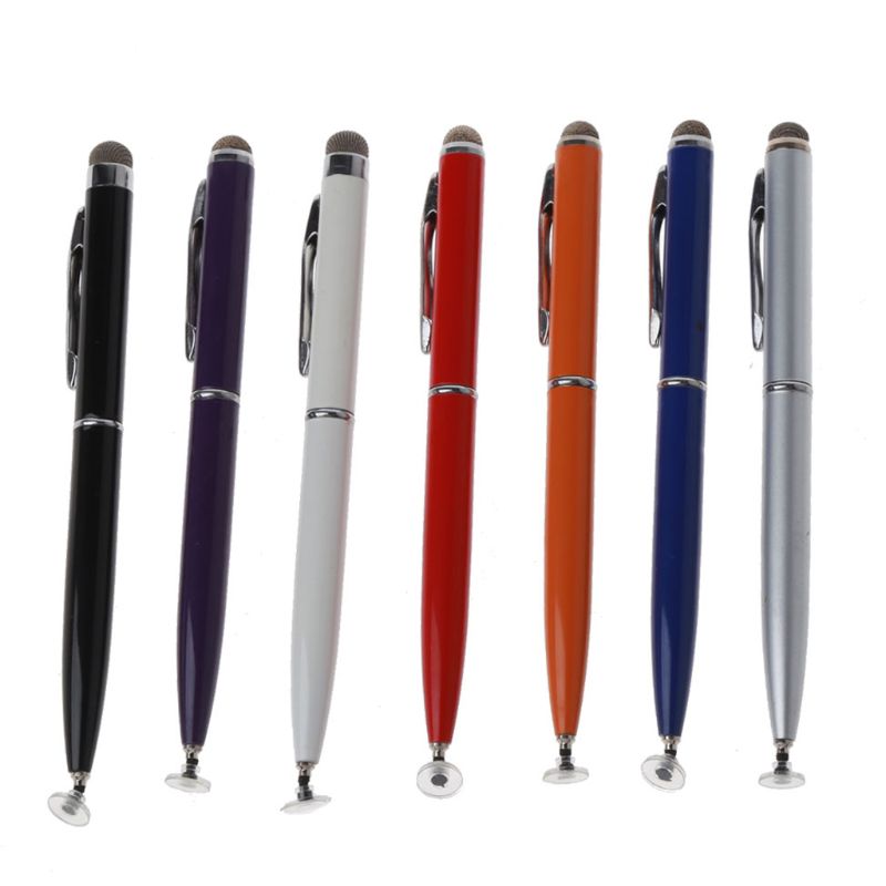 2 in 1 Fiber Metal Tip Stylus Capacitance Pen Screen Touch Drawing Tablet Pen