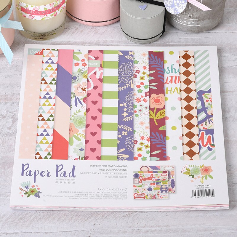 Eno Groet Bloemen Scrapbooking Papier Set 10 Inch Diy Scrapbooking Ambachtelijke Papier Pad Origami Kaartmaken Levert