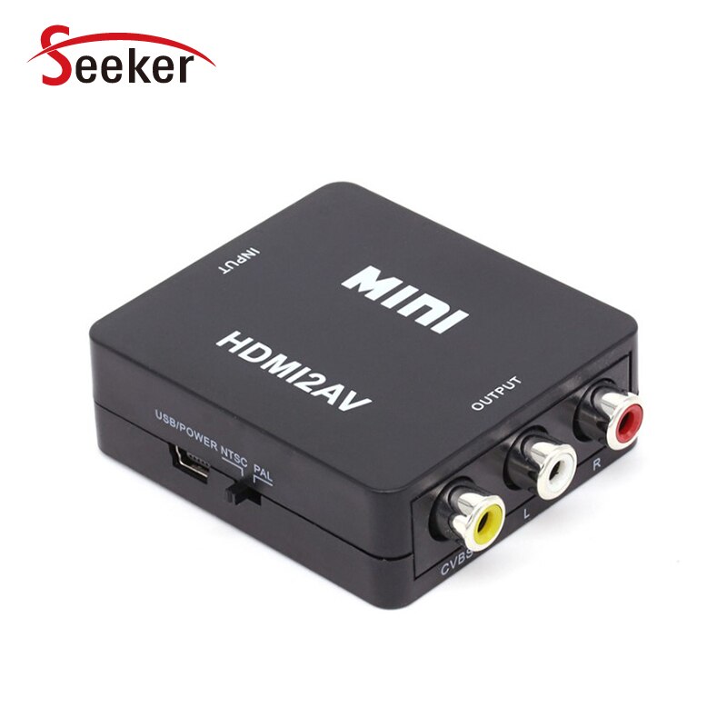 HDMI to AV Video Converter 1080P HDMI input to RCA Output for STB/Laptop/Projector/HD TV AV Output Scaler Switch Adapter