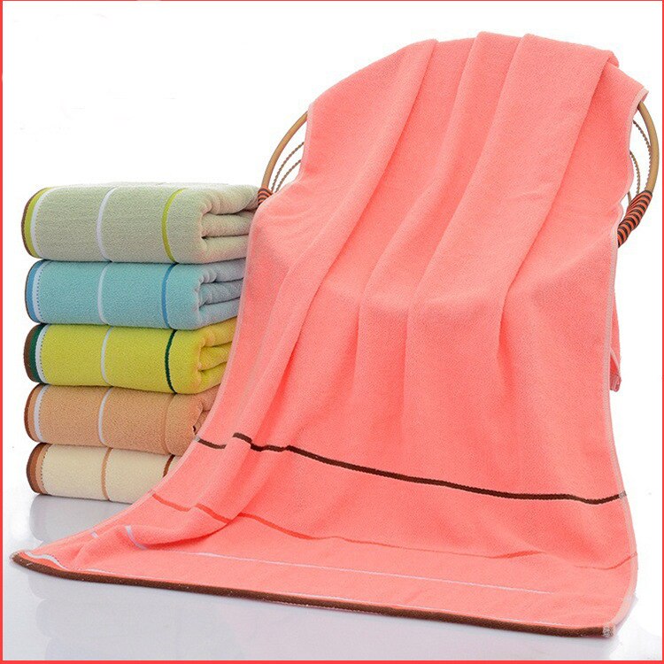 140X70 Cm 100% 6 Kleuren Dikke Pure Katoenen Handdoeken Voor Volwassenen Katoen Strand Handdoeken Vrouwen Soft Quick droog Grote Handdoeken Badkamer
