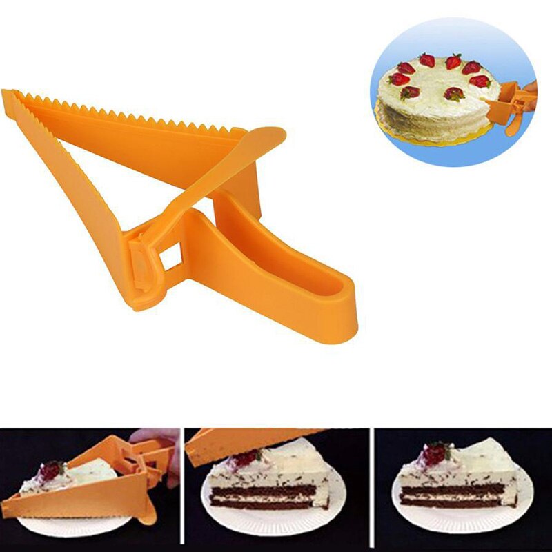 1 Pcs Thuis Nuttig Driehoekige Taart Cutter Plastic Cake Mes Separator Cutter Mold Cake Schop Bakken Tools Voor Keuken Brithday