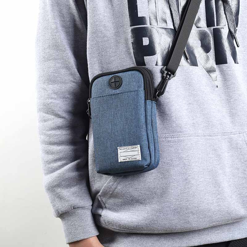 Bolso multifuncional impermeable para teléfono, Mini bolsas cruzadas con orificio para auriculares, C66