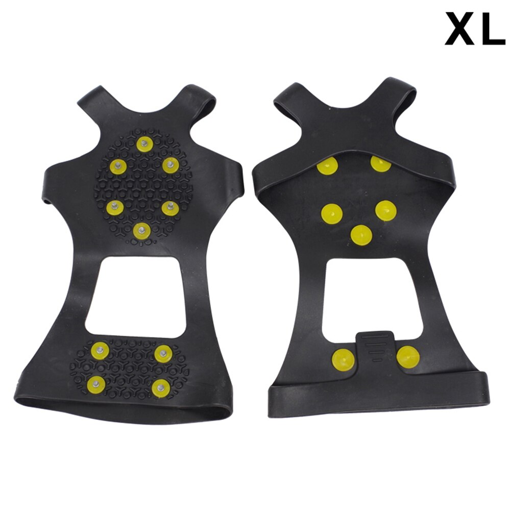 1 paire de poignées de neige glacée taquet sur botte de chaussure pointes en caoutchouc Crampons antidérapants Crampons chaussures extensibles sous: Size XL