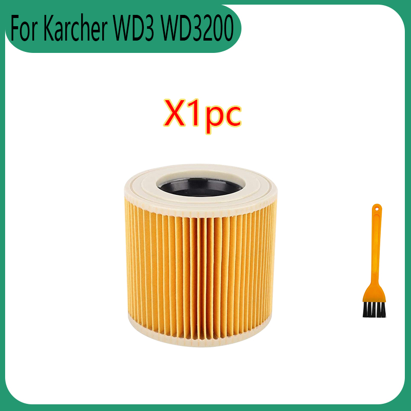 Para Karcher WD3 Premium WD3200 WD 3300 MV3 A2004 A2054 repuestos de aspiradora accesorios bolsa de polvo de repuesto filtro Hepa: Naranja