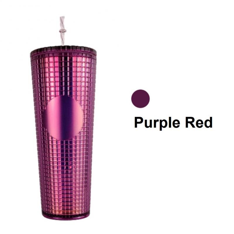 Tasse à café diamant 710ml, avec paille, Double couche en plastique, avec grille de maïs, déesse rayonnante: 12