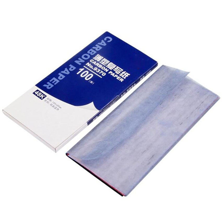 100 Sheets 48K Carbon Paper Portable Office Accounting Finance Copy Receipt Carbon Paper School Stationery Supplies 185*85mm