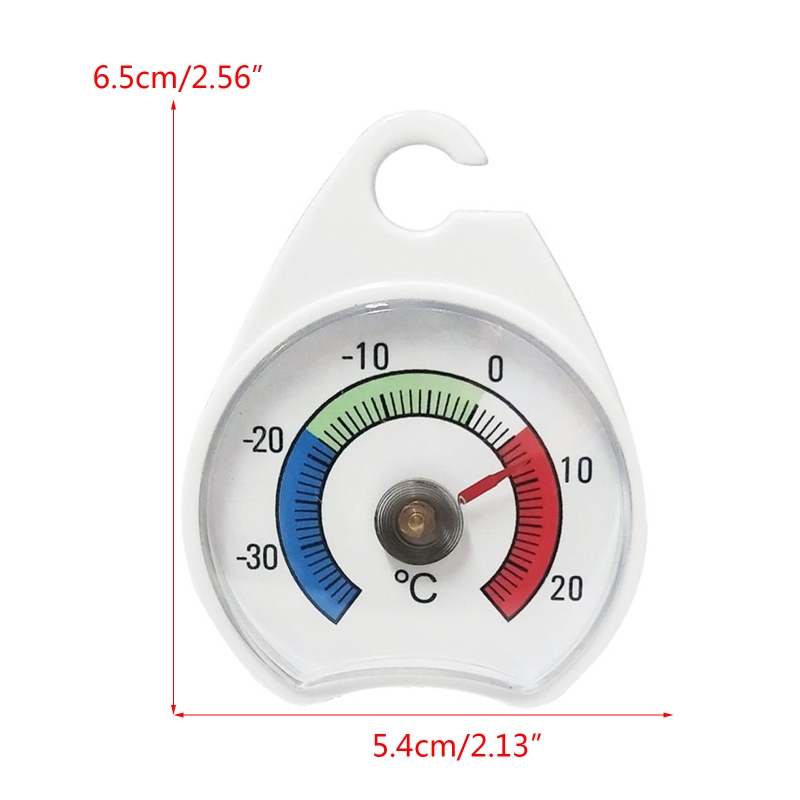Mini Refrigerator Thermometer Digital Hook Thermometers with Red Indicator for Home Kitchen Shopping Mall Freezer Fridge