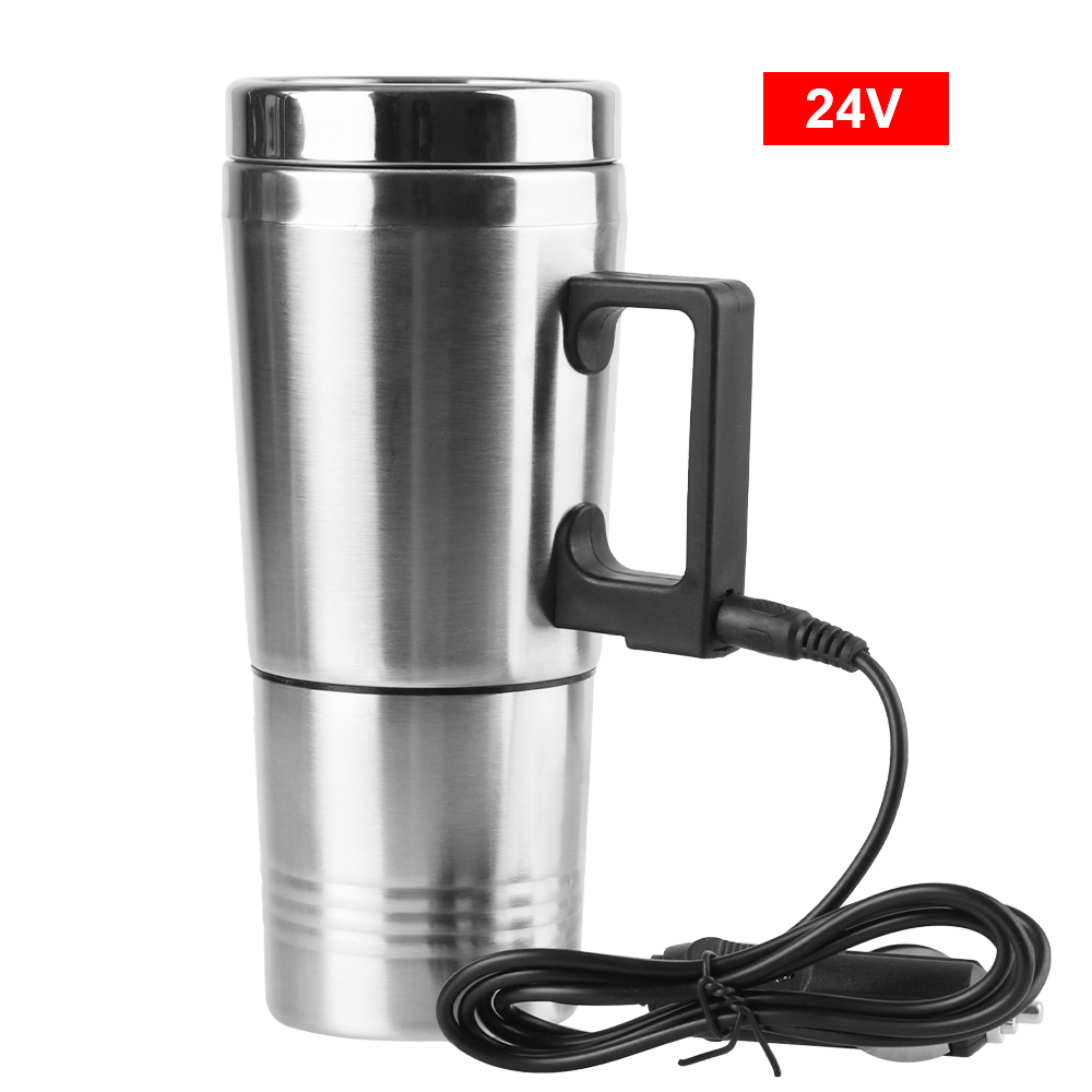 Voertuigverwarmingsbeker Elektrische verwarming Autoketel 12V / 24V 300ml Camping Reisketel Roestvrij staal: Goud