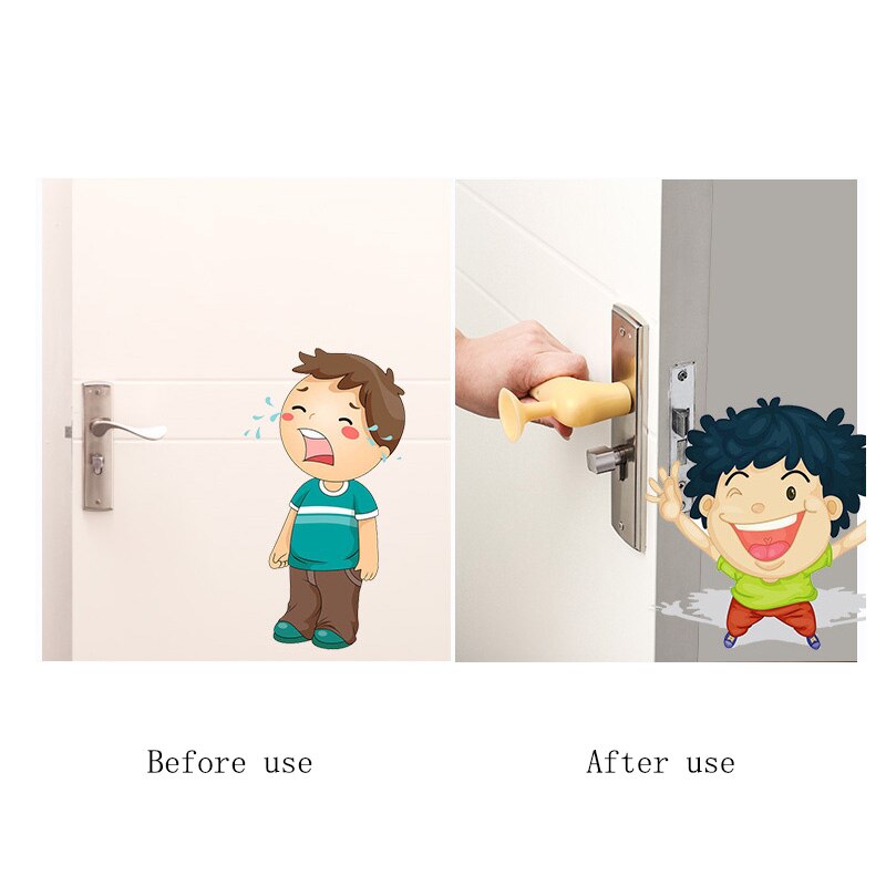 Almohadilla de seguridad para manillar de puerta, guantes de silicona a prueba de polvo con ventosa, protección de pared, productos domésticos