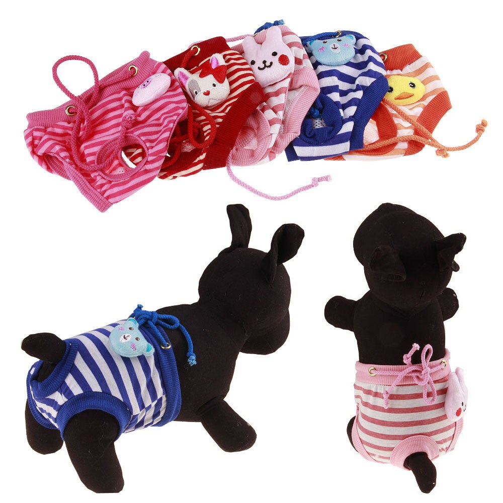 Pet Dog Physiological Panties Cartton Animal Sanitary Dog Shorts Panty Female Puppy Shorts Pant Diaper Cute Underwear