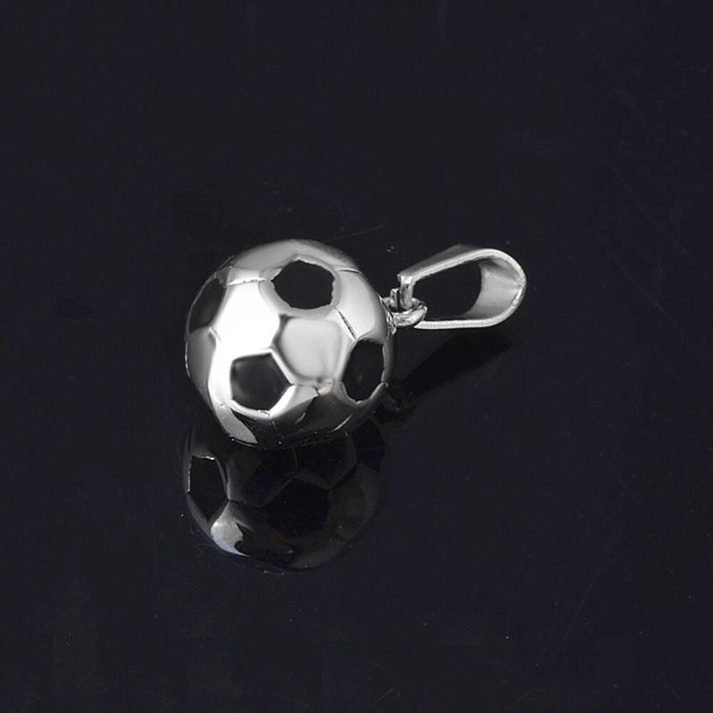 Football Soccer Pendant Necklaces Ball Enamel Jewelry Sporty Gold Stainless Steel Chain soccers fans