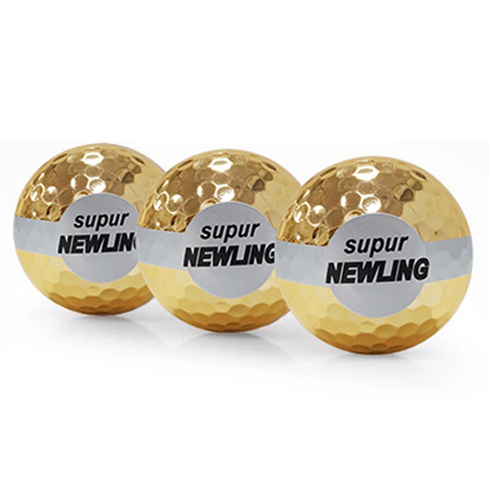 Golfbold golf bånd bold golf farvede bolde ceremoni special 3 stk/parti bånd kommer ud af indersiden efter at have slået: Default Title