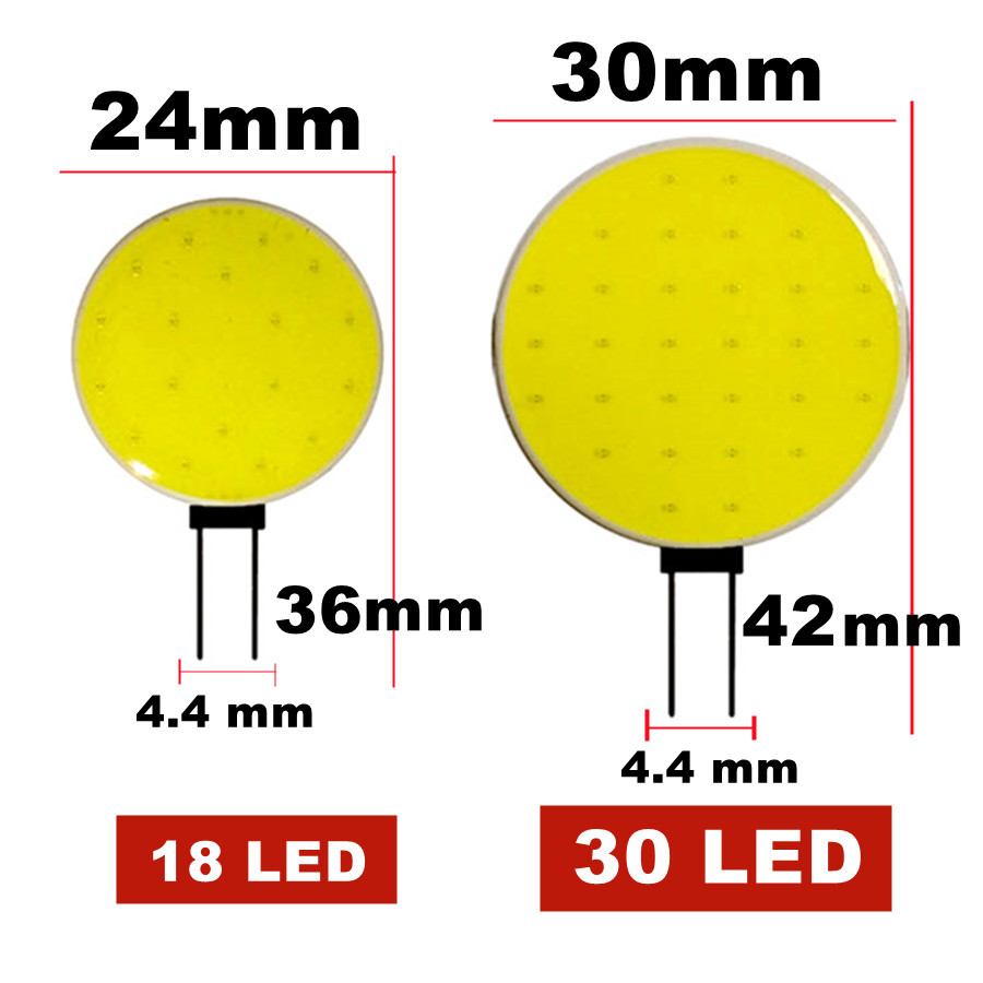 5 stk.  g4 led-chip-cob-pære 5w 7w 2 led-dc- 12v led-matrixlys, kølig hvid, varm hvid, forlygte, erstatter halogen-skrivebordsvæglampe