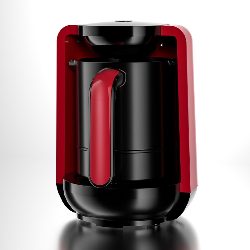 500ml automático turco máquina de café sem fio elétrico pote café ac 220 portable 240v portátil viagem cafeteira 400w: Red / EU