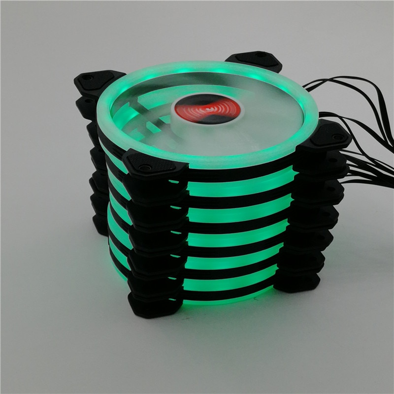 RGB Case Fan 12cm Desktop Computer Chassis Water Cooling Fan Colorful Aurora Eclipse silent fan