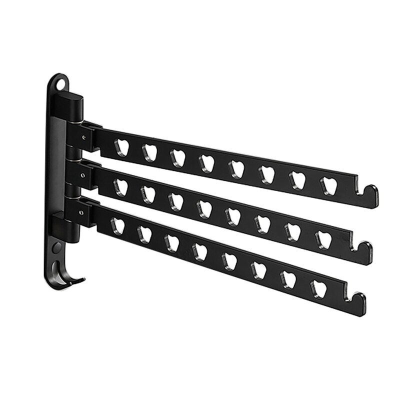 Aluminum Clothes Rack Swivel Folding Clothes Hanger Rack Balcony Drying Rack Clothes Hanger Wall Mounted Hanger