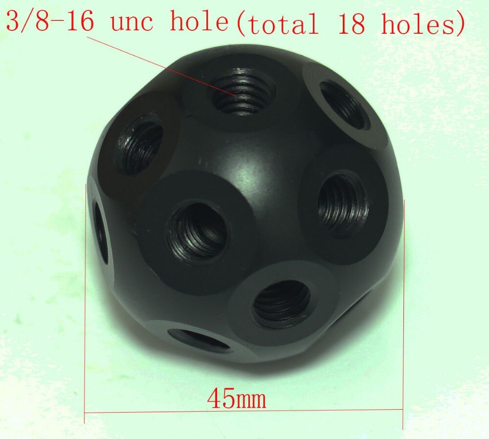 Multifunktionale Magie Ball 3/8 "Löcher mit 3 stücke 3/8" stecker auf 1/4 "männlichen Adapter stativ kamera