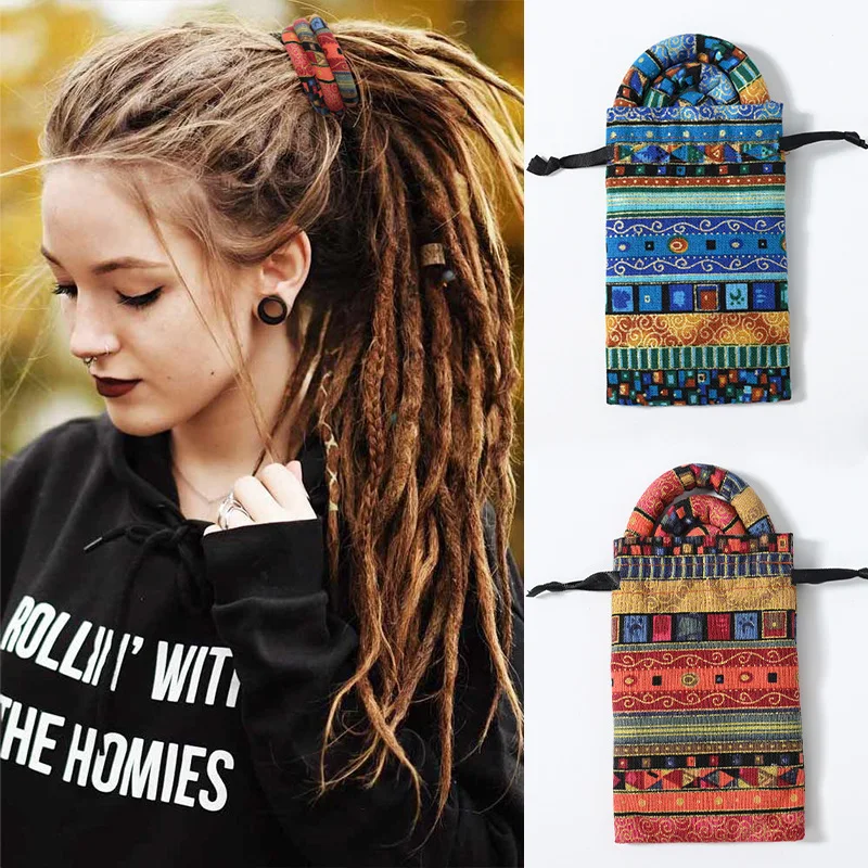 Buigbare Dreadlocks Haarband Spiraal Lock Haarbanden Lange Paardenstaart Houders Etnische Haarband Touw voor Vrouwen Meisjes Haaraccessoires
