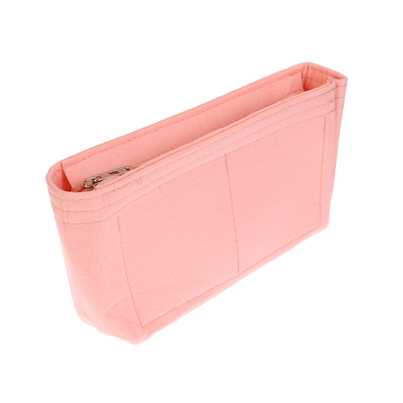 Filcowa torba z wkładką pasuje do torebek kosmetycznych Torebka z wkładką Filcowa torba do makijażu Wsparcie Podróżna przenośna wkładka do torebki Organizer: Czekolada