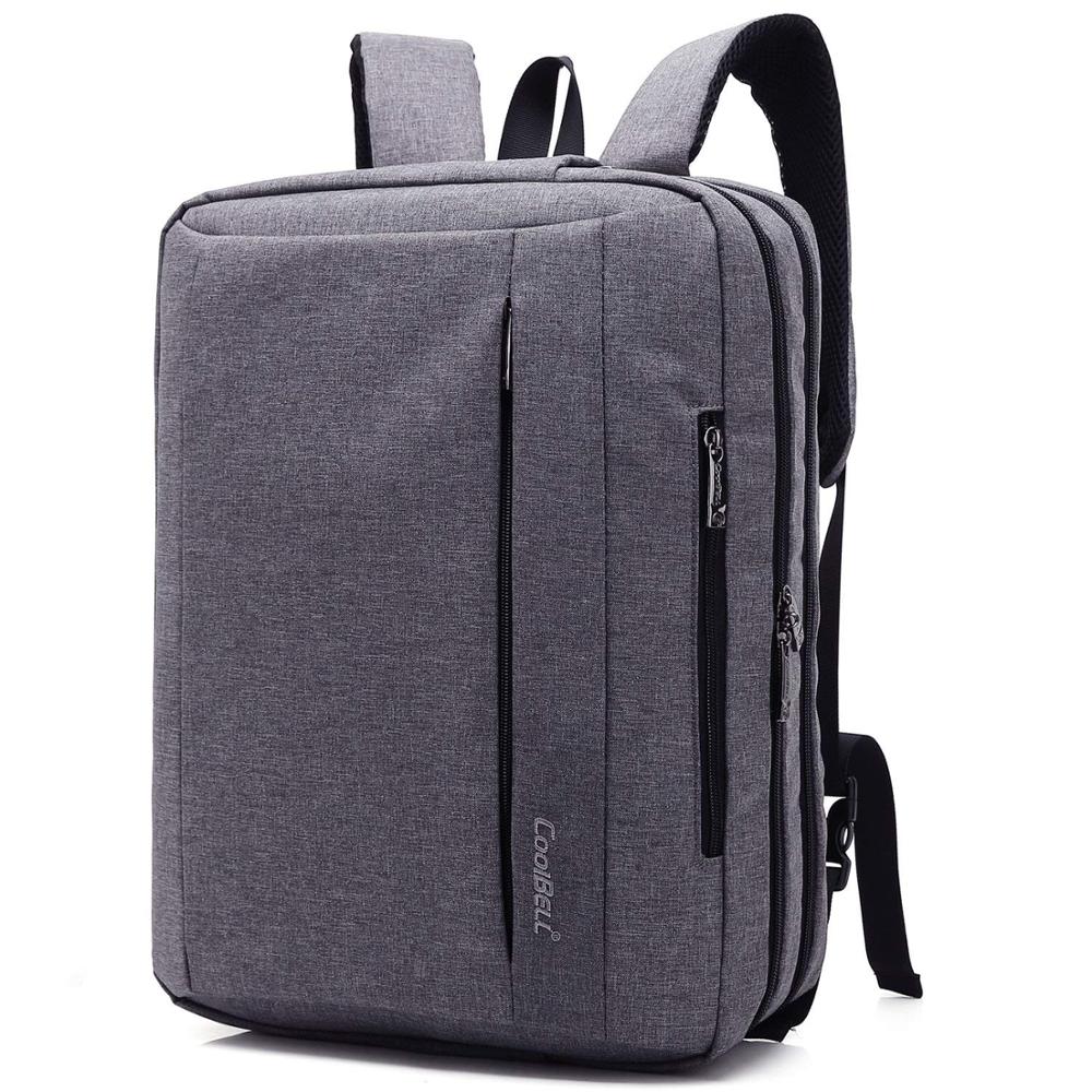 Convertible Large Laptop Backpack Men 15,17 Inch Business Shoulder Bag Backpack Men School Bag For Teenage Travel Bag: Gray