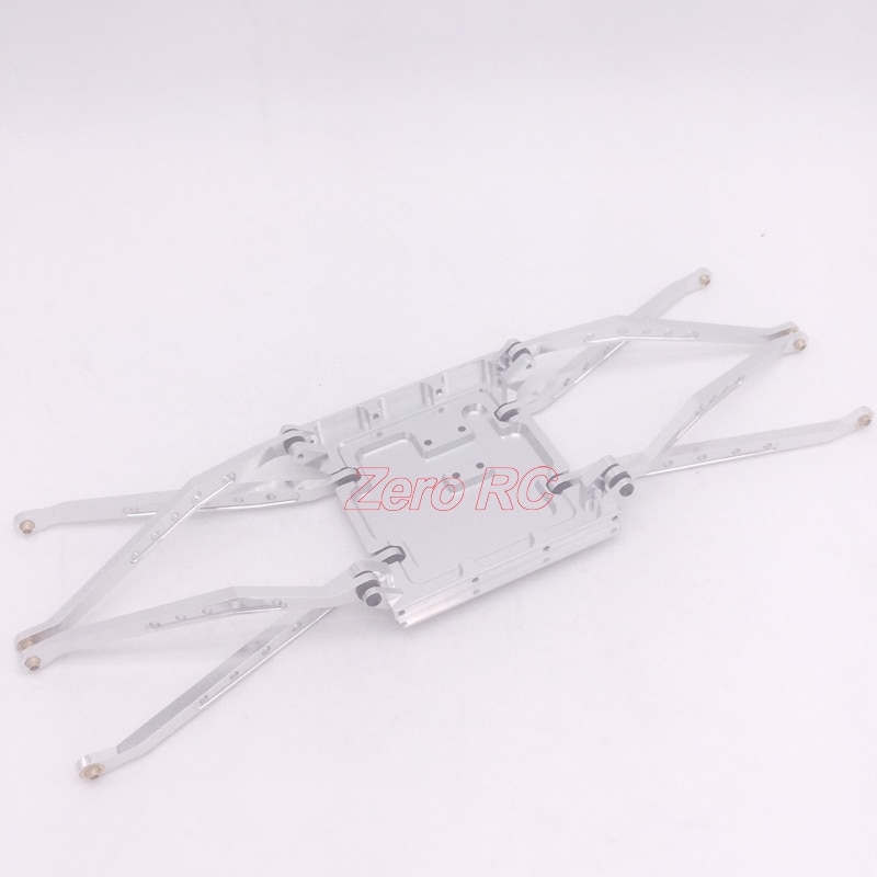 1/10 SCALE AXIAL WRAITH FULL ALUMINUM SKID PLATE WITH 8 SUSPENSION LINK ARM (SILVER)