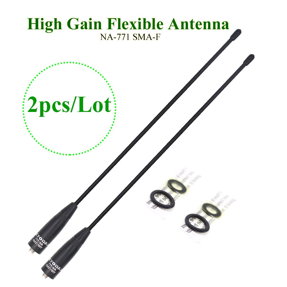 100% Original de Nagoya NA-771 antena de Radio de dos vías SMA hembra para $TERM impacto BaoFeng UV-5R UV-82 BF-888S UV-9R de mano transceptor de: 2pcs