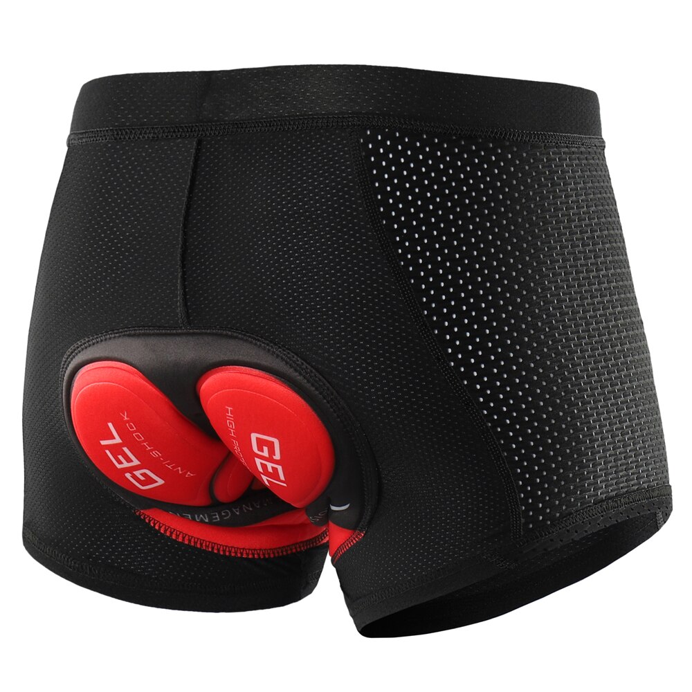 3d gel pad cykelshorts mænd kvinder cykel undertøj pro stødsikker pude cykel mtb shorts ride tøj cykel undertøj: Sort / L