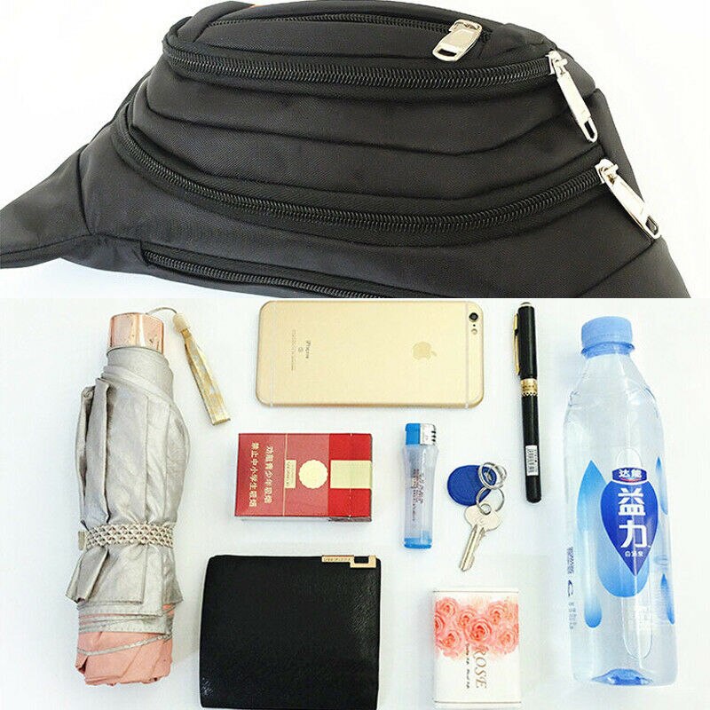 Riñonera para hombre para mujer, bolso de la cadera, bolsa de viaje, deporte, Bum, Casual, bandolera, correa de Nylon, bolso Unisex
