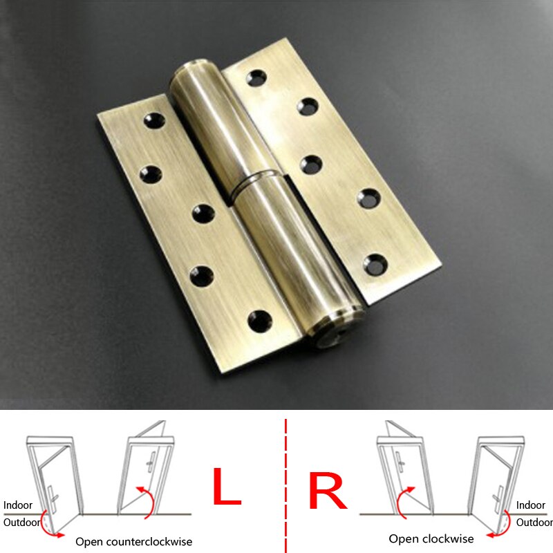 Hydraulische Scharnier Metalen Aluminium Legering 6 "Auto Positionering Deurdranger Mute Kussen Scharnieren Hoge Belasting Multifunctionele Home Hardware: Bronze / Right Open