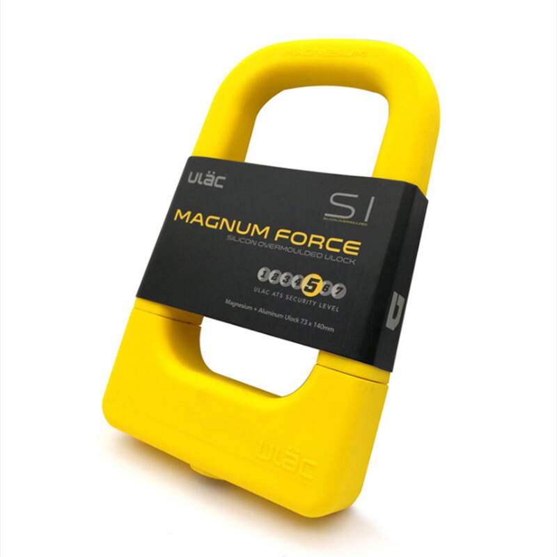 ULAC-cerradura de silicona en forma de U para bicicleta de montaña, antirrobo Universal, fuerte, duradero, de aluminio, anticolisión, de