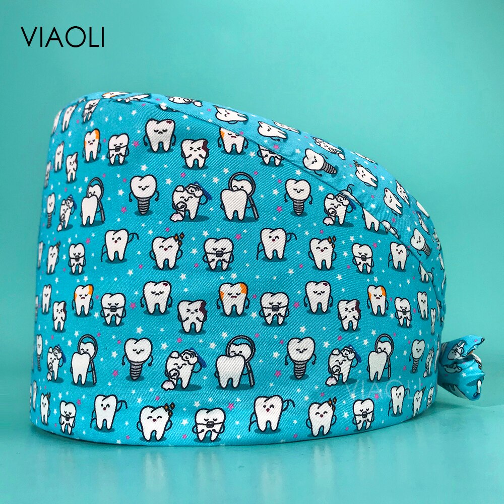 Casquette de travail en coton pour femmes, accessoire de soins infirmiers, réutilisable, anti-poussière de laboratoire: 22135