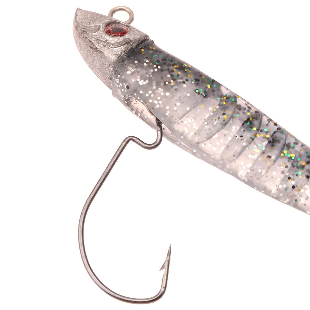 FAI DA TE Testa di Piombo in PVC facile splendente Esche Da Pesca 100 millimetri Wobblers Pesca Alla Carpa Esche Artificiali Morbide in silicone Artificiale Affrontare