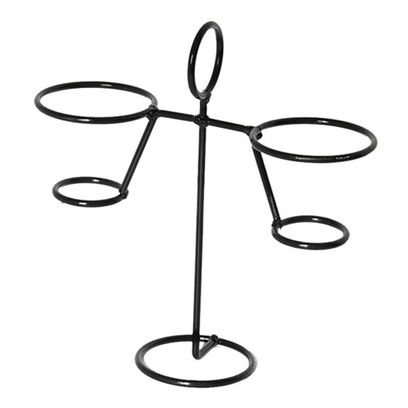 Czarny żelazny stożek lody stojak stożek stożek stojak mini lody bukiet stojak: czarny