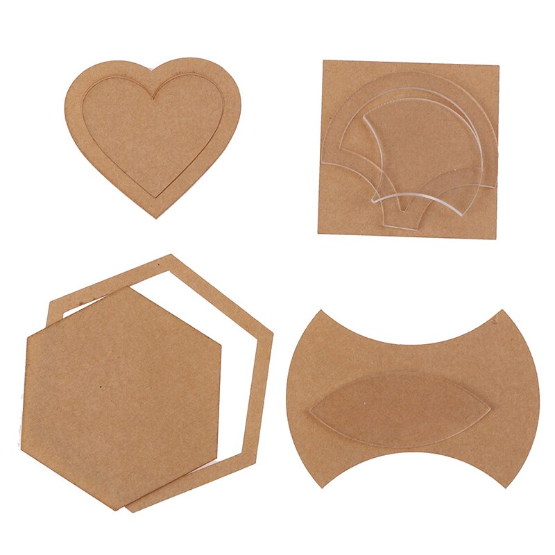 54pcs/set Transparent Acrylic Quilting Templates Sewing Stencils Craft Patchwork Ruler Handmade DIY Sewing Styling Tool