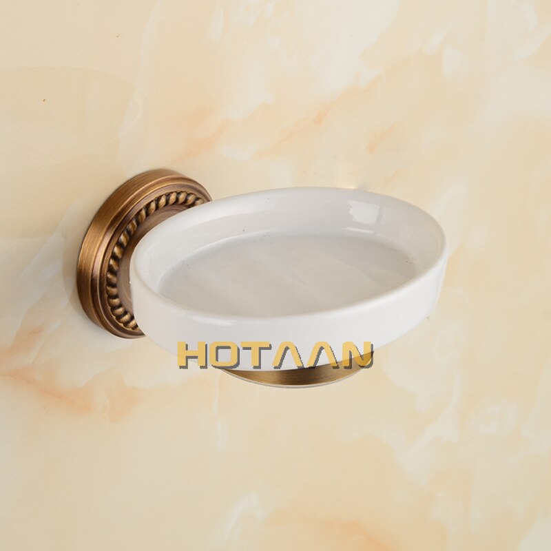 Antieke Koperen Zeephouder, Zuiver Koper Badkamer Zeep Mand, Keramische Schotel, Badkamer Accessoires YT-12295